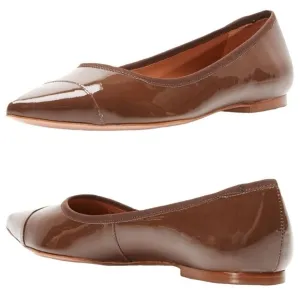 Rebecca AllenThe Women's Skim Flats Tan Patent Leather size 11 M
