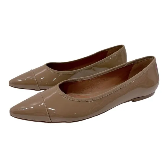 Rebecca AllenThe Women's Skim Flats Tan Patent Leather size 11 M