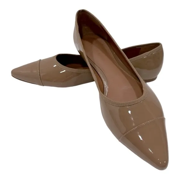 Rebecca AllenThe Women's Skim Flats Tan Patent Leather size 11 M