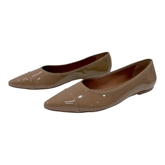 Rebecca AllenThe Women's Skim Flats Tan Patent Leather size 11 M