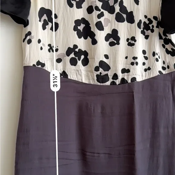 Rebecca Taylor Silk Cow Print Dress – Size 8