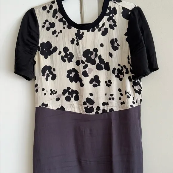 Rebecca Taylor Silk Cow Print Dress – Size 8