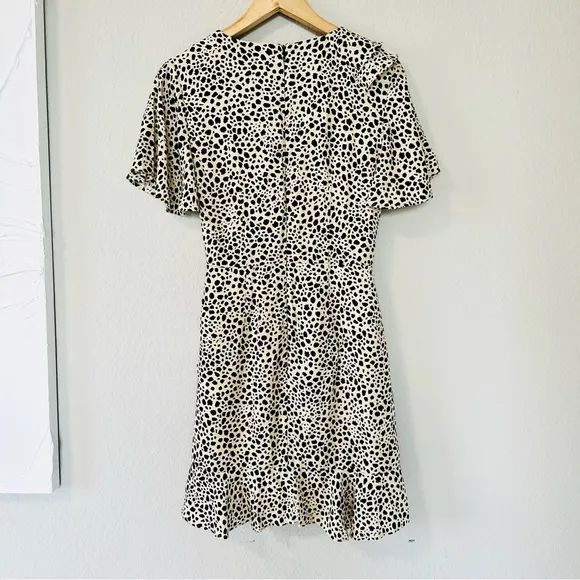 REBECCA VALLANCE Anya A-Line Leopard Wrap Dress