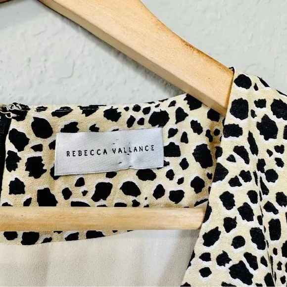 REBECCA VALLANCE Anya A-Line Leopard Wrap Dress
