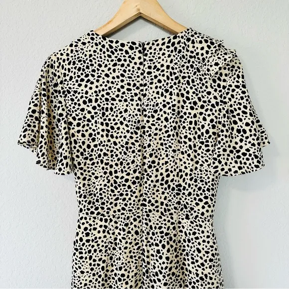 REBECCA VALLANCE Anya A-Line Leopard Wrap Dress