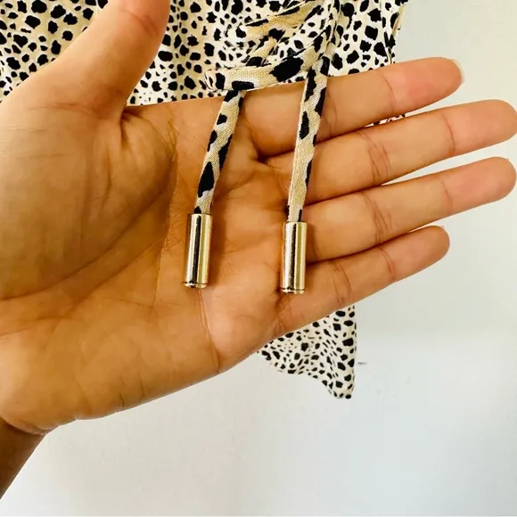 REBECCA VALLANCE Anya A-Line Leopard Wrap Dress