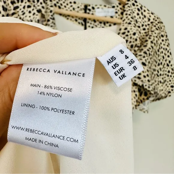 REBECCA VALLANCE Anya A-Line Leopard Wrap Dress
