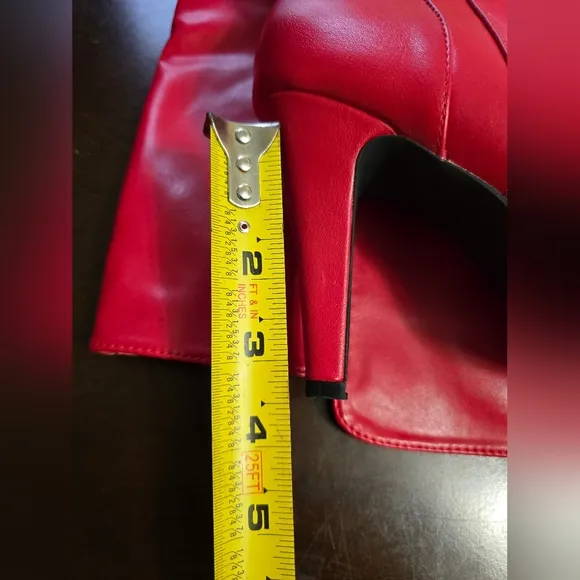 Red High heel boots