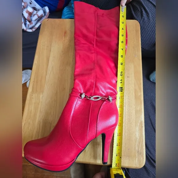Red High heel boots