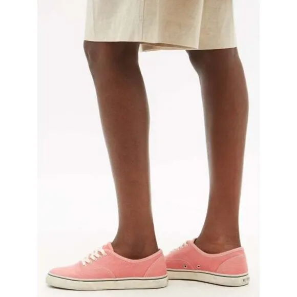 Re/Done 70s Low Top Skate Sneakers in Coral New Womens