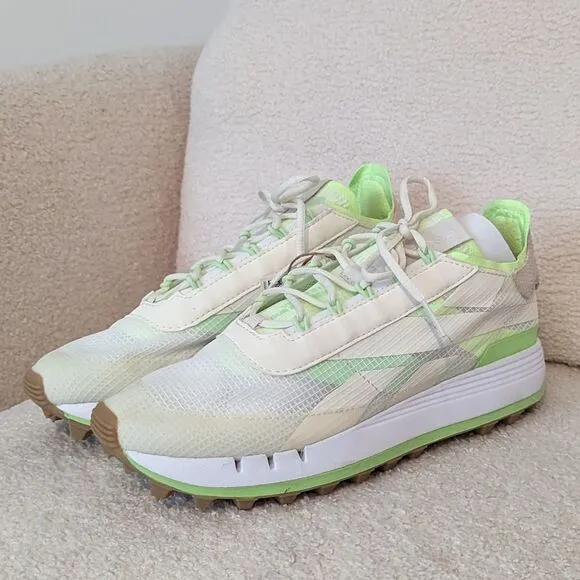 Reebok Legacy 83 Sneakers chalk classic white neon yellow green new with tags