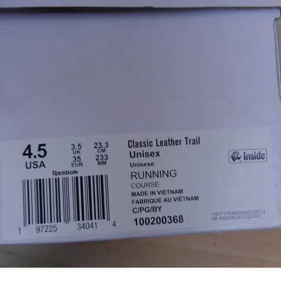 Reebok Spyder X Classic‎ Leather Trail Running Shoes Unisex Mens 4.5 Womens 6