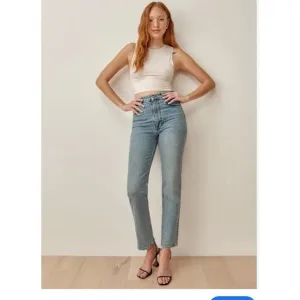 Reformation Liza High Rise Straight Cropped Jeans Montego distress Size 26