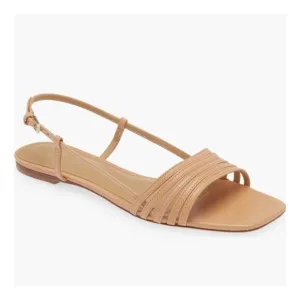 Reformation NWT Millie Lattice Tan Flat Sandals Sz 11
