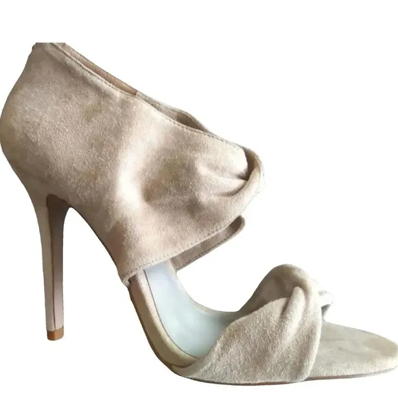 REISS Nude Suede Daphne Wrap Sandals size 8