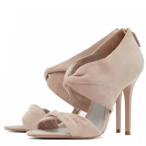 REISS Nude Suede Daphne Wrap Sandals size 8
