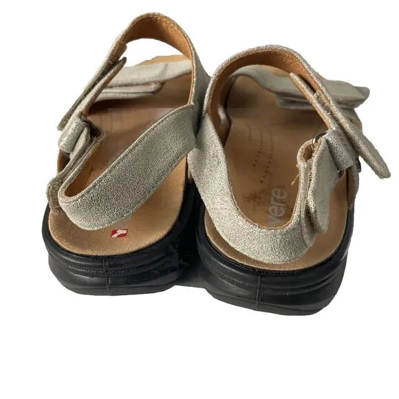 Revere Women's Como Back Strap Sandals Gold Wash size 5 MINT