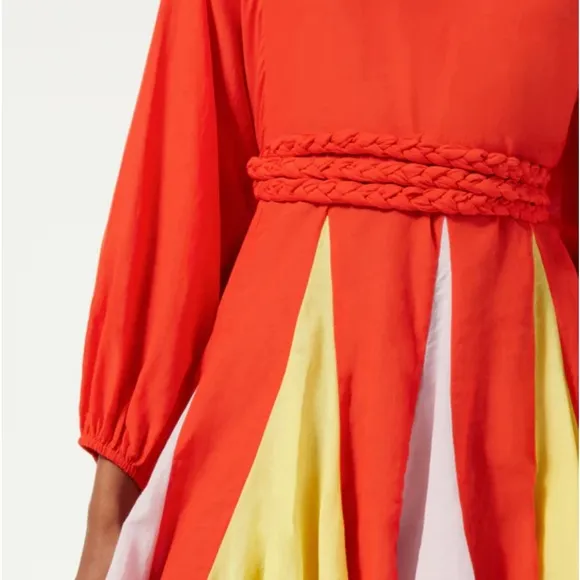 RHODE Ella Dress - Electric Red Colorblock