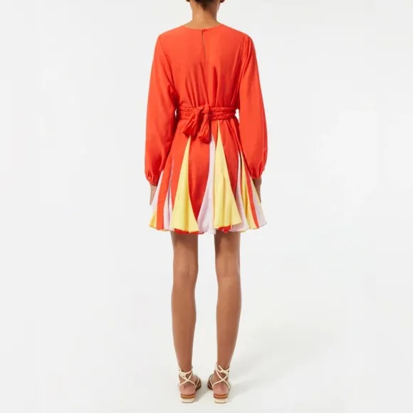 RHODE Ella Dress - Electric Red Colorblock