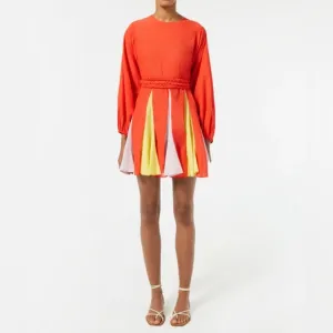 RHODE Ella Dress - Electric Red Colorblock