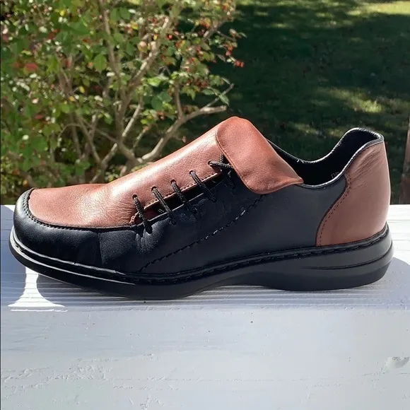 Rieker Antistress lace-up leather two tone loafers 6.5