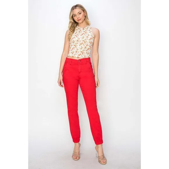 RISEN Full Size High Waisted Jogger Jeans
