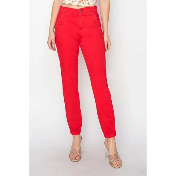 RISEN Full Size High Waisted Jogger Jeans