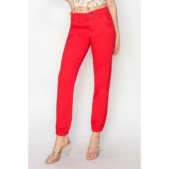 RISEN Full Size High Waisted Jogger Jeans