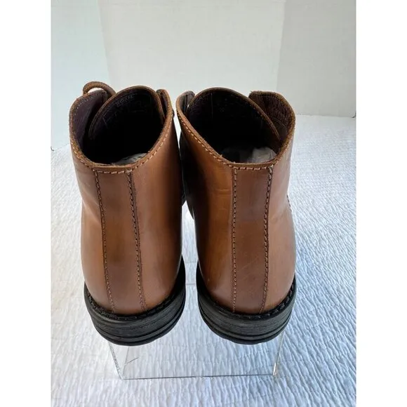 ROAN Men's SZ 8 Leather Lace Up Ankle Boots Casual Brown