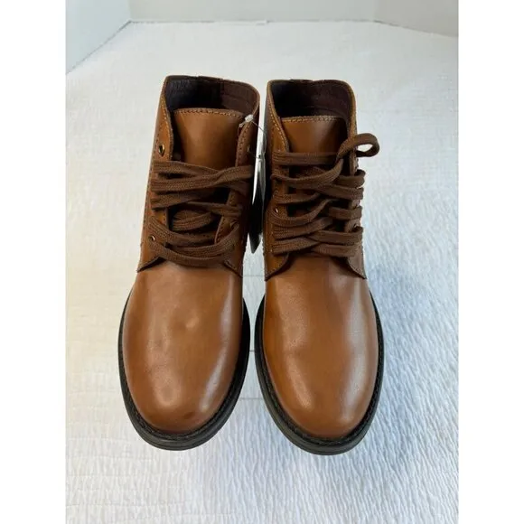 ROAN Men's SZ 8 Leather Lace Up Ankle Boots Casual Brown