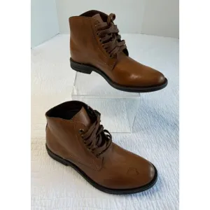 ROAN Men's SZ 8 Leather Lace Up Ankle Boots Casual Brown