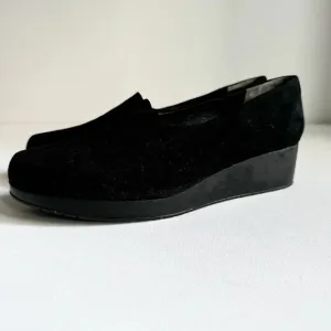 robert clergerie Black stretch Minimalist Slip on Loafers w small Wedge 41