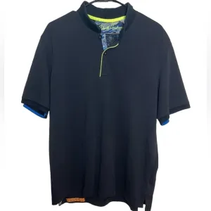 Robert Graham Classic Fit Polo Black Neon Trim Camo Inner XL Great Condition