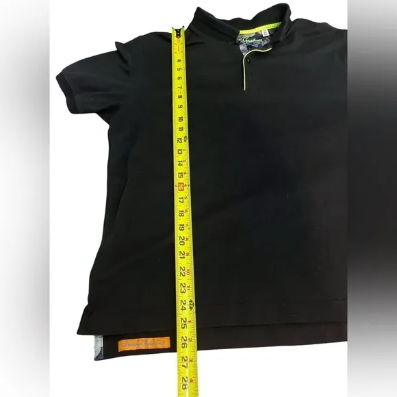 Robert Graham Classic Fit Polo Black Neon Trim Camo Inner XL Great Condition