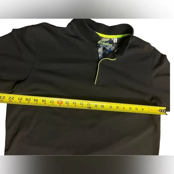Robert Graham Classic Fit Polo Black Neon Trim Camo Inner XL Great Condition