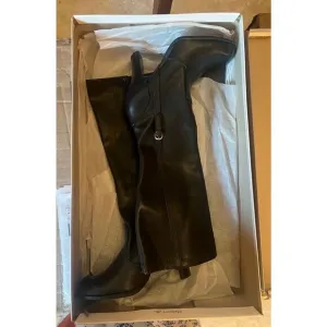 Roberto Vianni Catchy Dark Brown Square-Toe High Leather Boots size 8