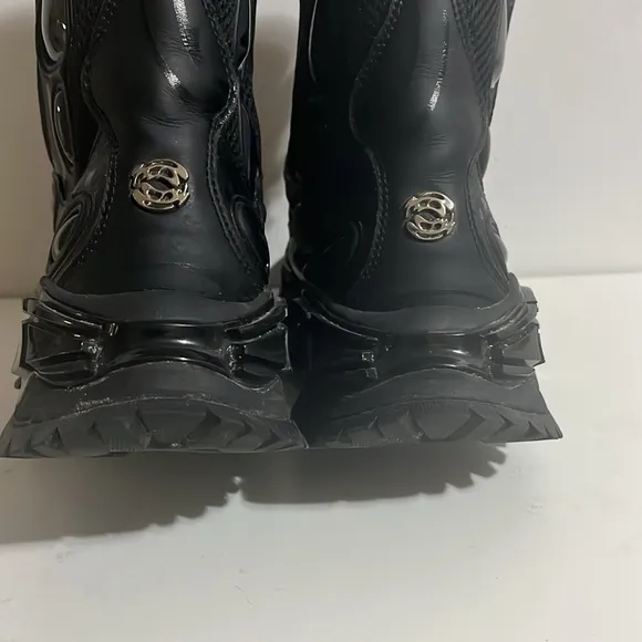 ROMBAUT NUCLEO PLATFORM BOOTS - VOLCANIC BLACK High-Top Boots Size 37 MSRP $800