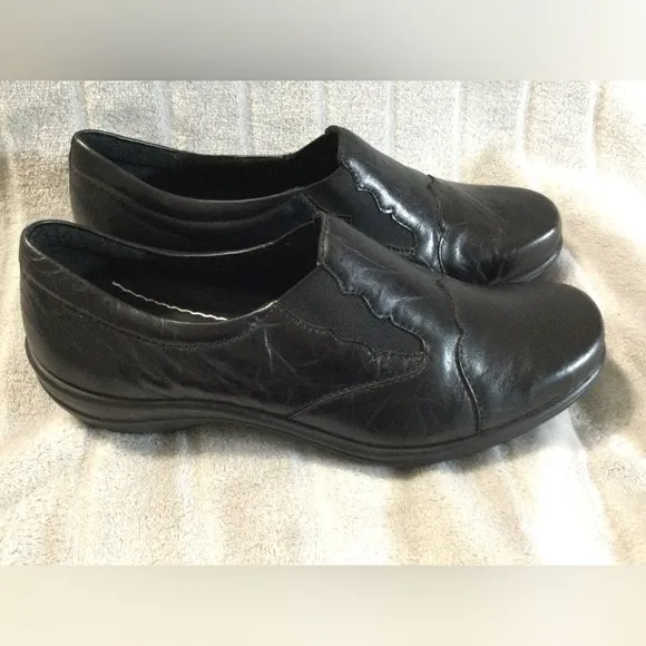Romika Cassie 24 Black Leather Slip-On Loafers EU 37 US 6 to 6.5