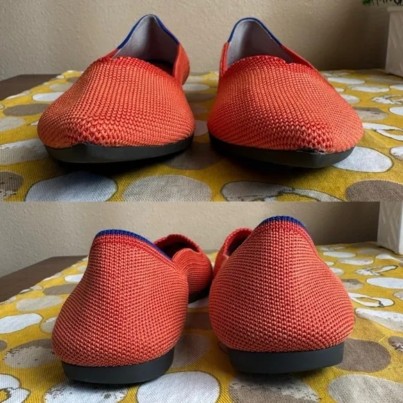 Rothy’s retired Persimmon orange The Point flat size 7.5