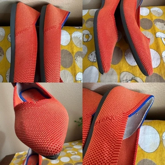 Rothy’s retired Persimmon orange The Point flat size 7.5
