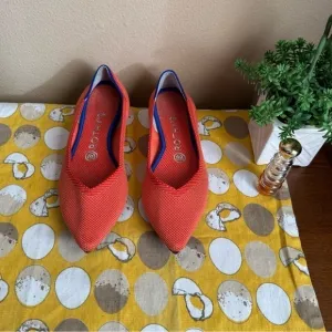Rothy’s retired Persimmon orange The Point flat size 7.5