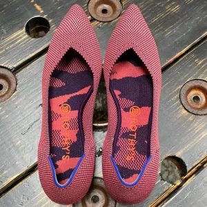 Rothy’s Rose Double Stitch Pointed Toe Flats SZ 10