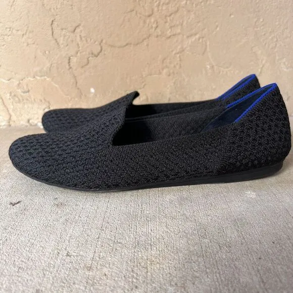Rothys Size 7.5 Honeycomb Black Retired Loafer Flats Women’s 7 1/2