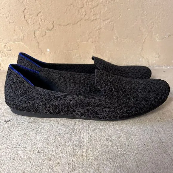 Rothys Size 7.5 Honeycomb Black Retired Loafer Flats Women’s 7 1/2