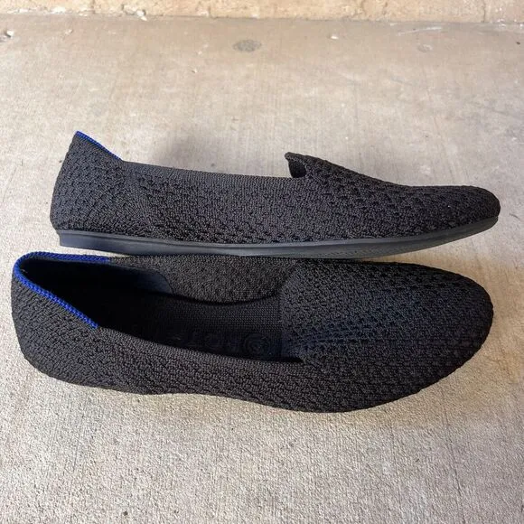 Rothys Size 7.5 Honeycomb Black Retired Loafer Flats Women’s 7 1/2