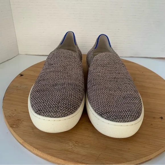 Rothy’s Sneakers Sz 7.5 Women Original Slip-On Stardust Glitter Rare Metallic