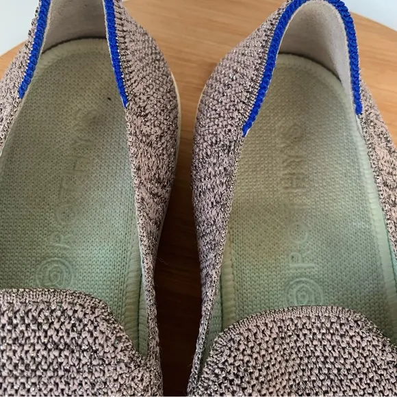 Rothy’s Sneakers Sz 7.5 Women Original Slip-On Stardust Glitter Rare Metallic