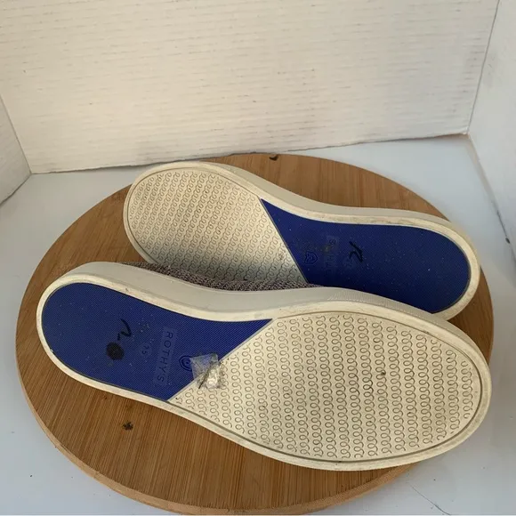 Rothy’s Sneakers Sz 7.5 Women Original Slip-On Stardust Glitter Rare Metallic