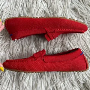 Rothy’s The Driver Red Signature Thread Woven Diving Shoe Loafers Size 8.5
