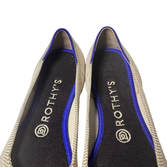 Rothy's The Flat Round Toe Ballet Slip-On Flax Gray Size 8